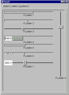 FLtabs example, sliders tab.