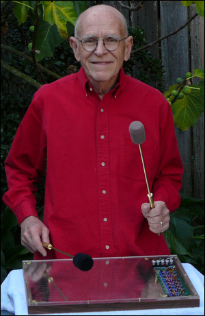 Max with his Radio Baton in the Garden